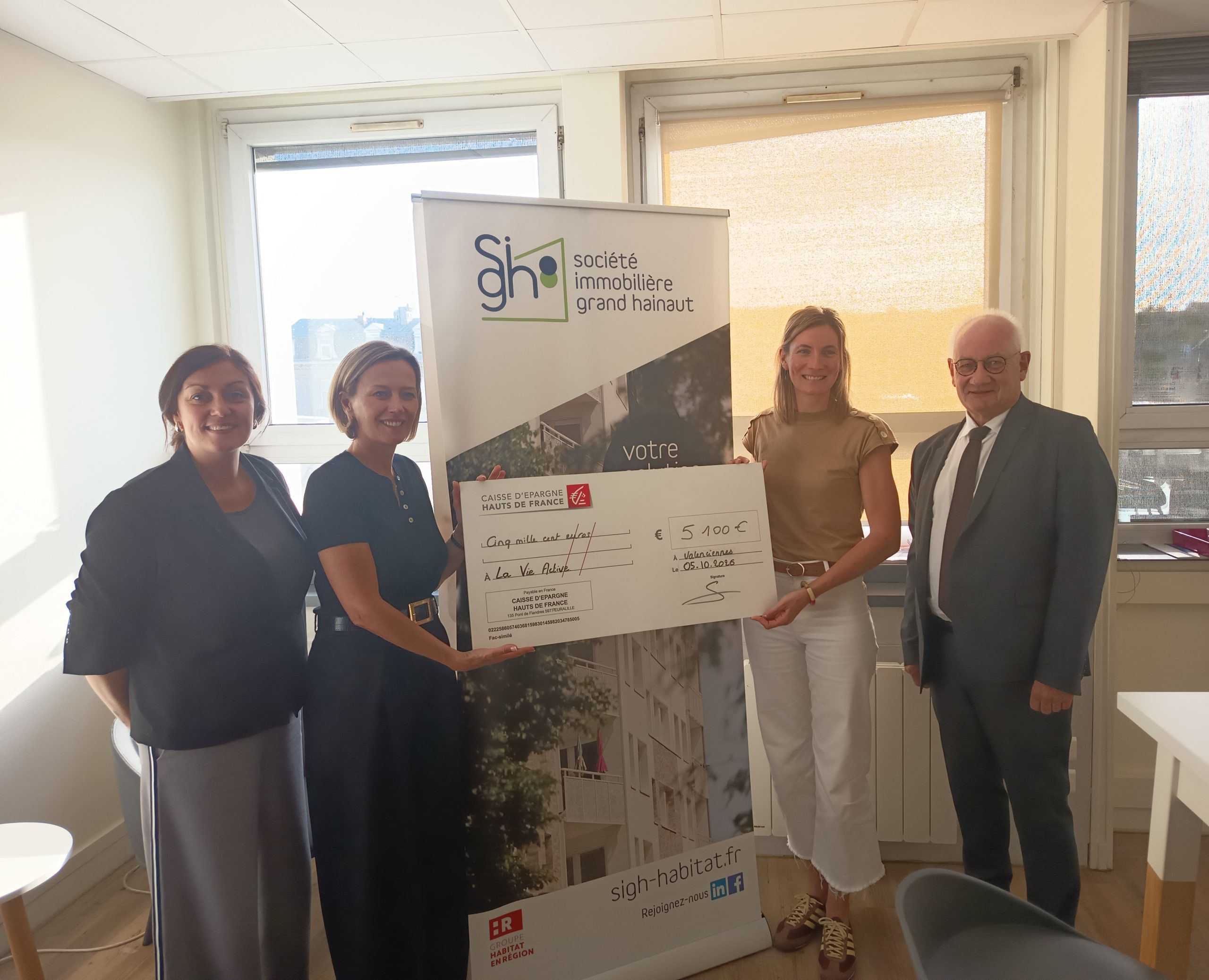 Remise du don de 5 100 € de la SIGH à La Vie Active